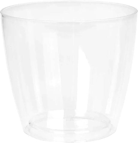 San Remo Pot Glossy 16cm Transparent - Mill Race Garden Centre