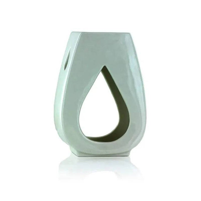 A&B Ceramic Oil Burner: White - Mill Race Garden Centre