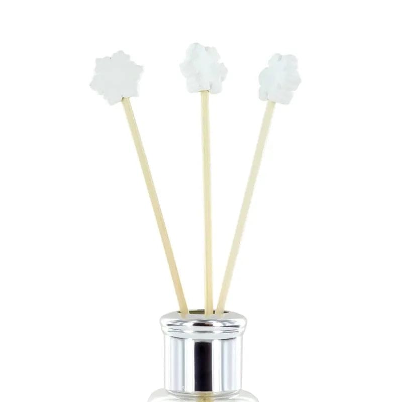 The Scented Home: Pack Of Reeds with Ceramic Snowflake Shaped Toppers