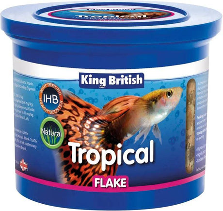 King British Tropical Fish Flake Food 200g - Mill Race Garden Centre