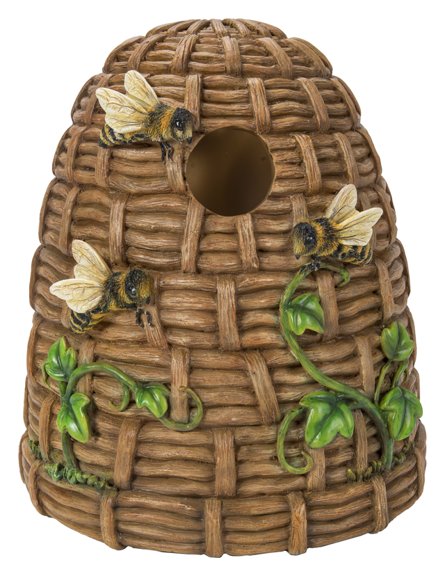 Beehive Birdhouse Garden Ornament by Vivid Arts – Frost-Resistant Resin - Mill Race Garden Centre