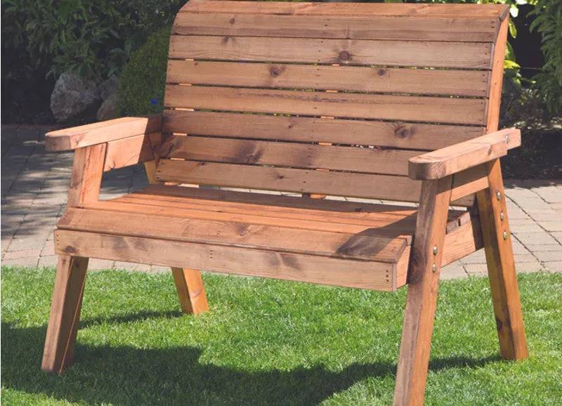 Traditional 2 Seater Bench Boxed by Charles Taylor - Mill Race Garden Centre