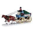 Lemax Christmas Is Coming village table accent featuring festive holiday scene and detailed miniature Christmas decorations.