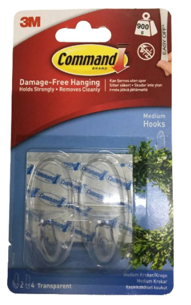 3M 17091Clr Medium Hooks - Mill Race Garden Centre