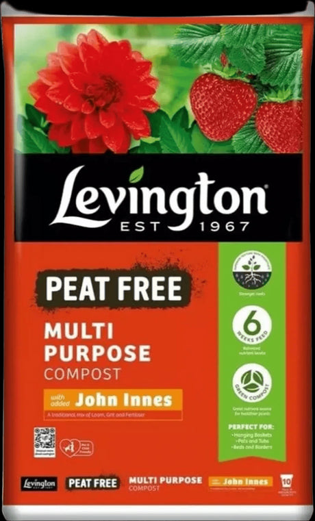 Levington Peat Free Multi Purpose Compost with added John Innes 50L - Mill Race Garden Centre