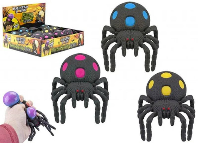 Horror Squishy Spider Assorted Colours - Mill Race Garden Centre