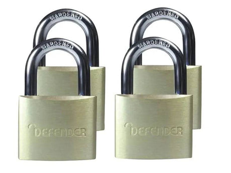 Squire Defender DFAL4Q Quad Aluminium Padlocks 40mm - Mill Race Garden Centre