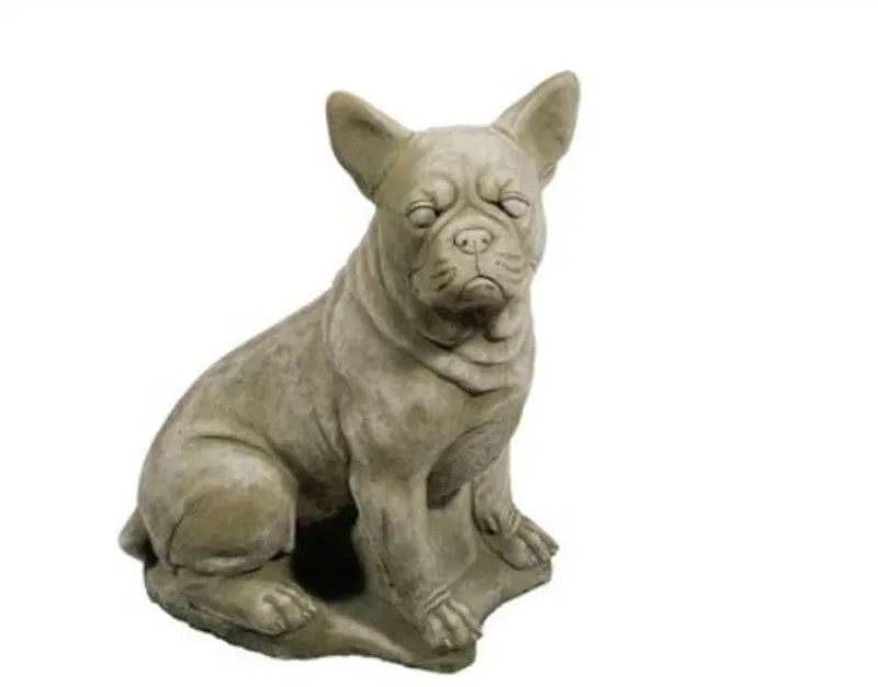 Melmar Stone Sherwood Green French Bulldog Garden Statue