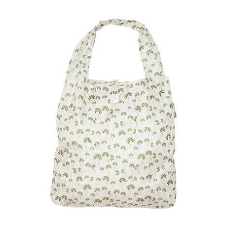 Eco Chic Beige Lightweight Foldable Reusable Shopping Bag Palm Tree - Mill Race Garden Centre