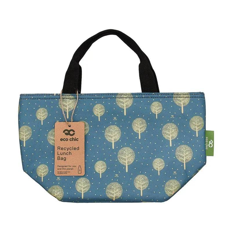 Eco Chic Tree Of Life Blue Foldable Lunch Bag - Mill Race Garden Centre