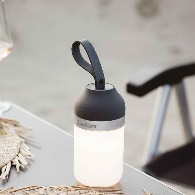 Enders LUVO LED camping light with rechargeable RGB and white outdoor lantern, compact portable outdoor lighting for camping and outdoor activities.