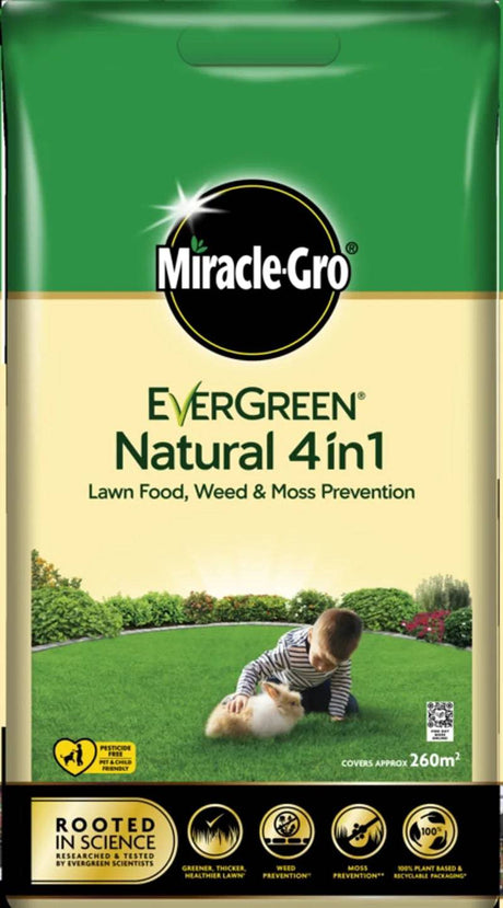 Miracle-Gro Natural 4In1 1X260M2 New 10.5 Kg - Mill Race Garden Centre