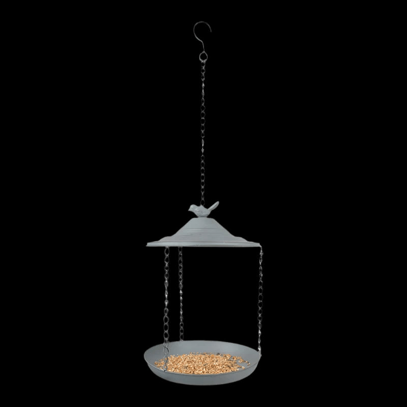 Fallen Fruits Hanging Bird Feeder Grey Metal - Mill Race Garden Centre