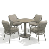 4 Seasons Outdoor Alicante Dining Set with Manolo 75cm Square Dining Table
