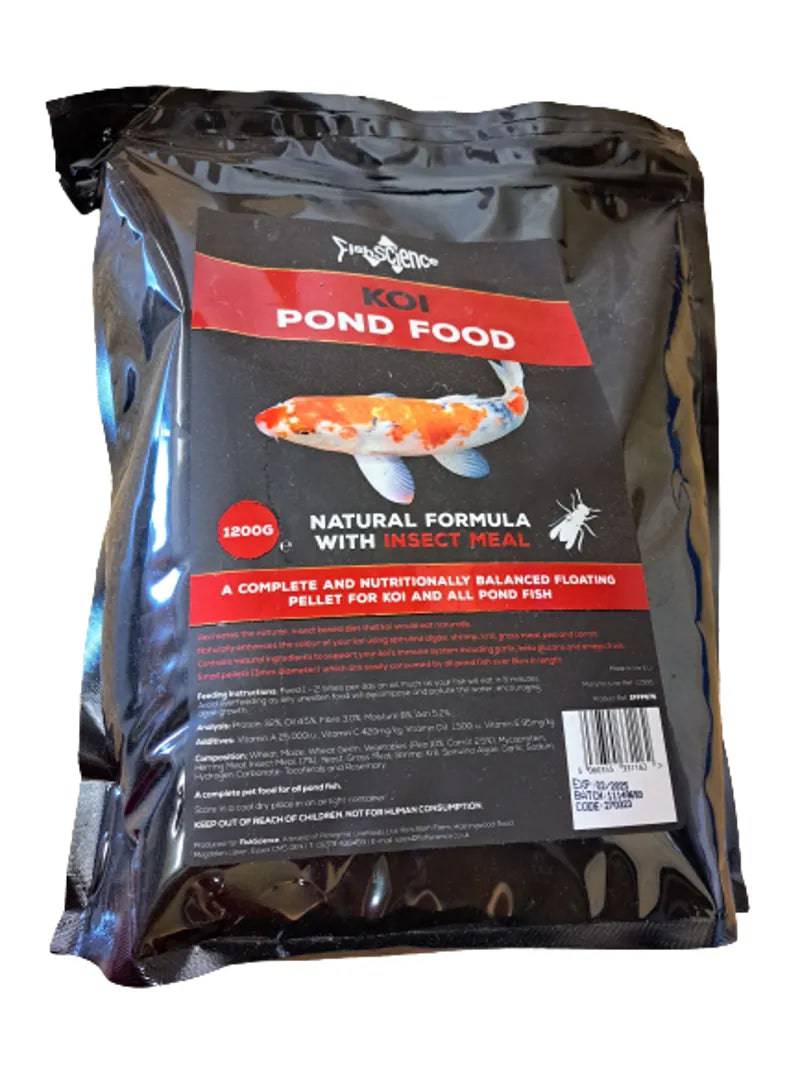 Fish Science Koi Pond Food 1200g Floating Colour Enhancing Food - Mill Race Garden Centre