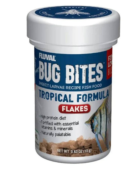 Fluval Bug Bites Tropical Flakes 18gr - Mill Race Garden Centre