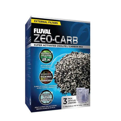 Fluval Zeo Carb 450g 3 x 150g - Mill Race Garden Centre
