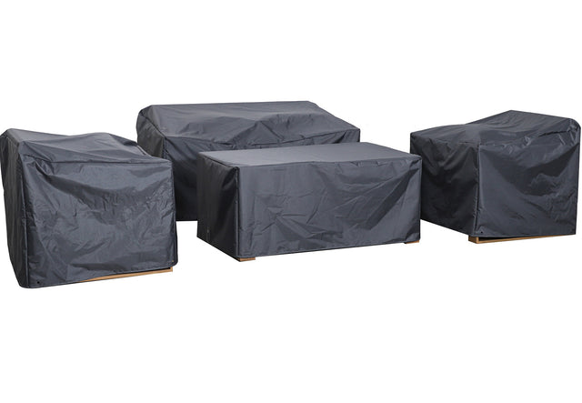 Hartman Alora 2 seat lounge set cover, weather-resistant fabric, designed for metal outdoor furniture, keeps your patio furniture protected.