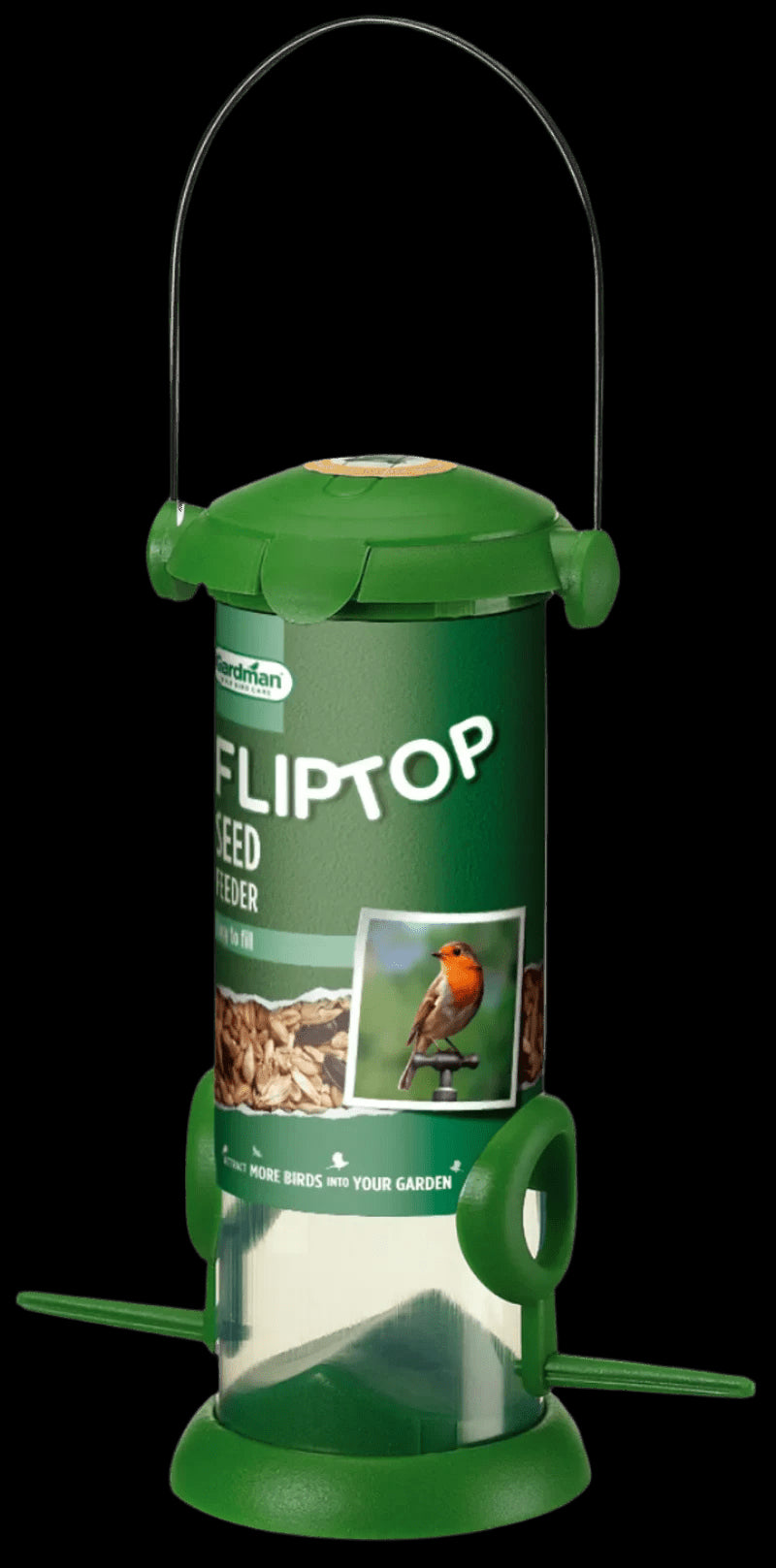 Gardman Wild Bird Flip Top Seed Feeder - Mill Race Garden Centre