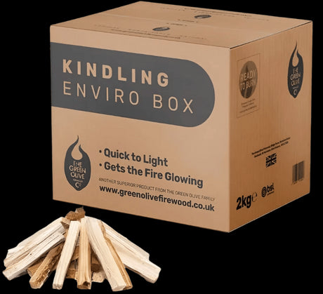 Kindling Wood Sticks Enviro Box 2kg by Green Olive Firewood Company - Mill Race Garden Centre