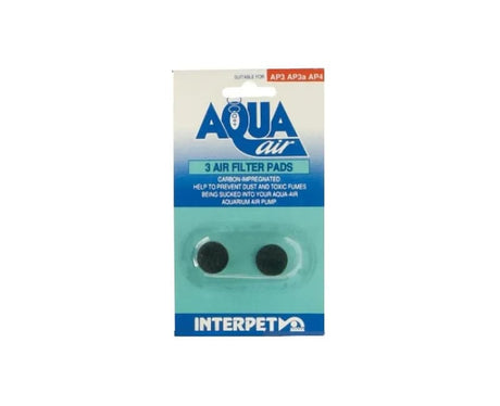 Interpet Aqua Air Pump Air FIlter Pads x3 AP3 AP4 - Mill Race Garden Centre