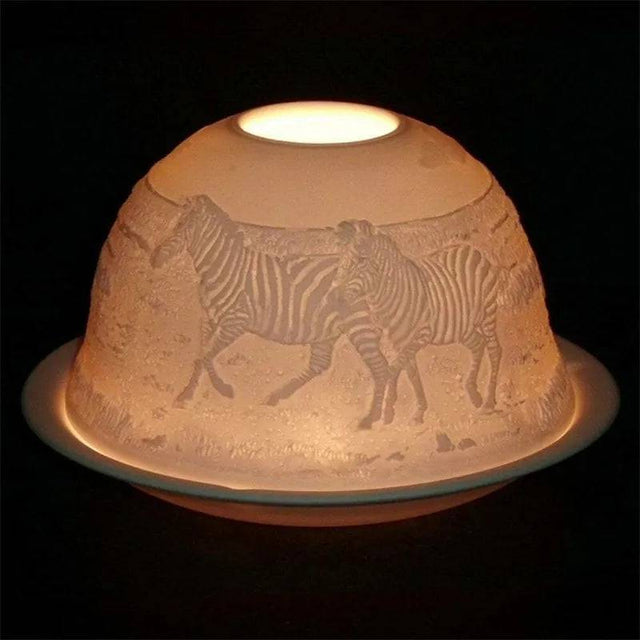 Nordic Lights Candle Shade Zebra - Mill Race Garden Centre