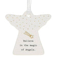 Thoughtful Words Ceramic Angel Shaped Spinner Plaque Assorted - Mill Race Garden Centre