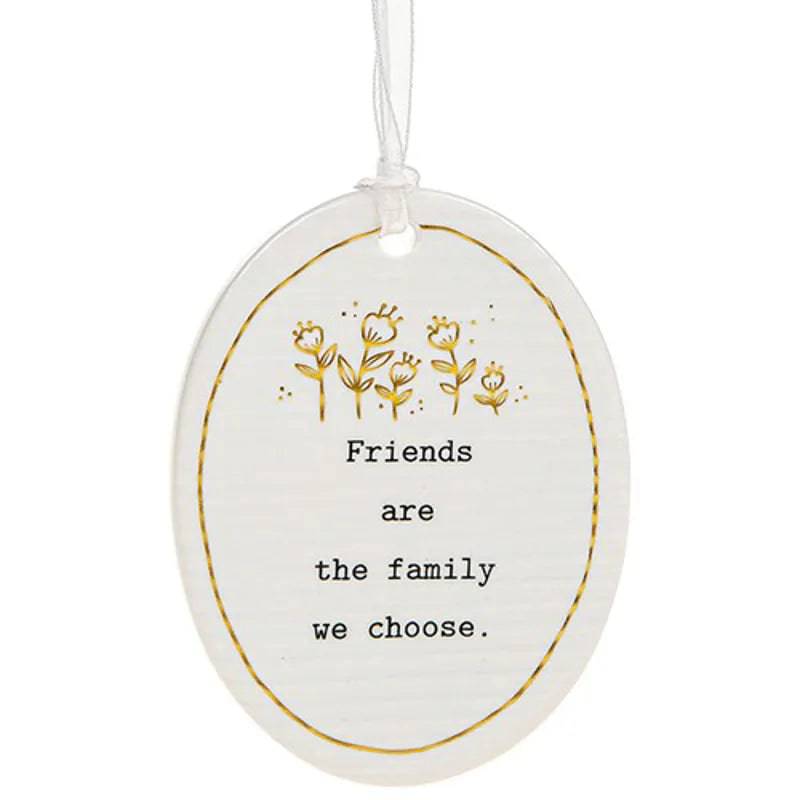 Thoughtful Words Ceramic Oval Shaped Plaque Assorted - Mill Race Garden Centre