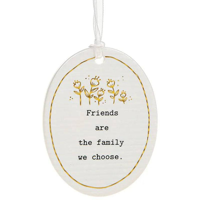 Thoughtful Words Ceramic Oval Shaped Plaque Assorted - Mill Race Garden Centre