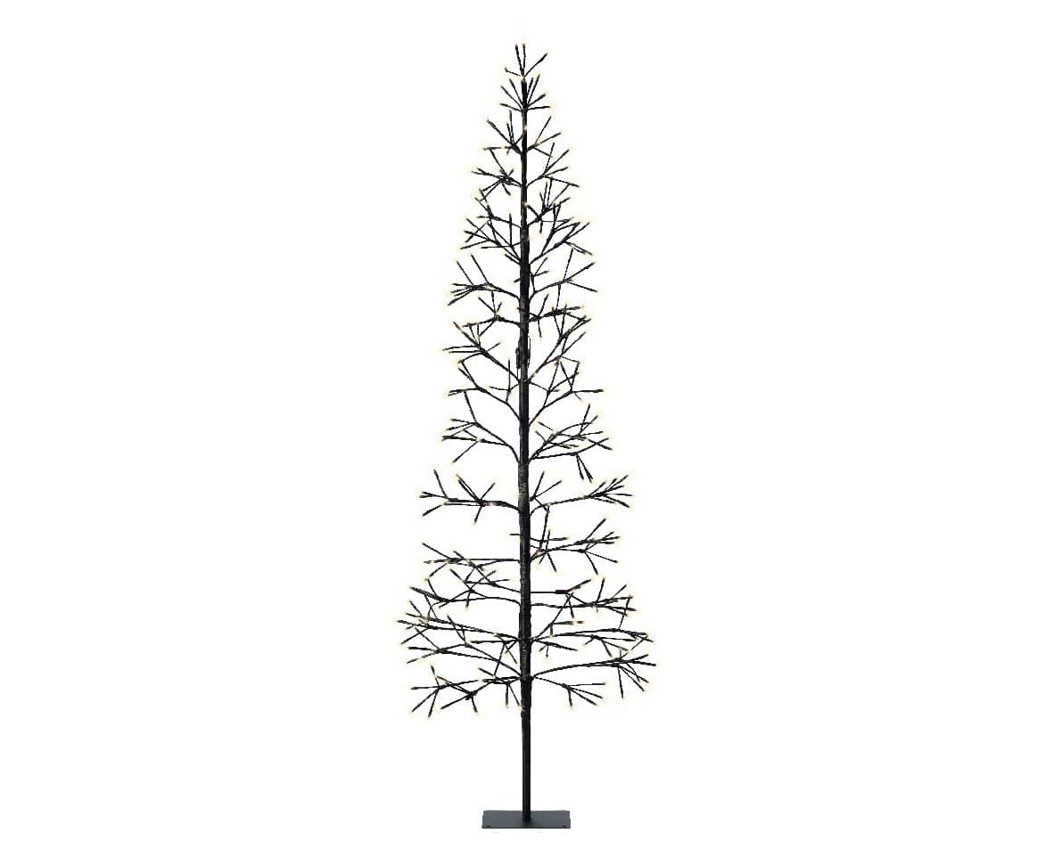 1.8m Black Solar Warm White LED Twinkle Tree by Lumineo