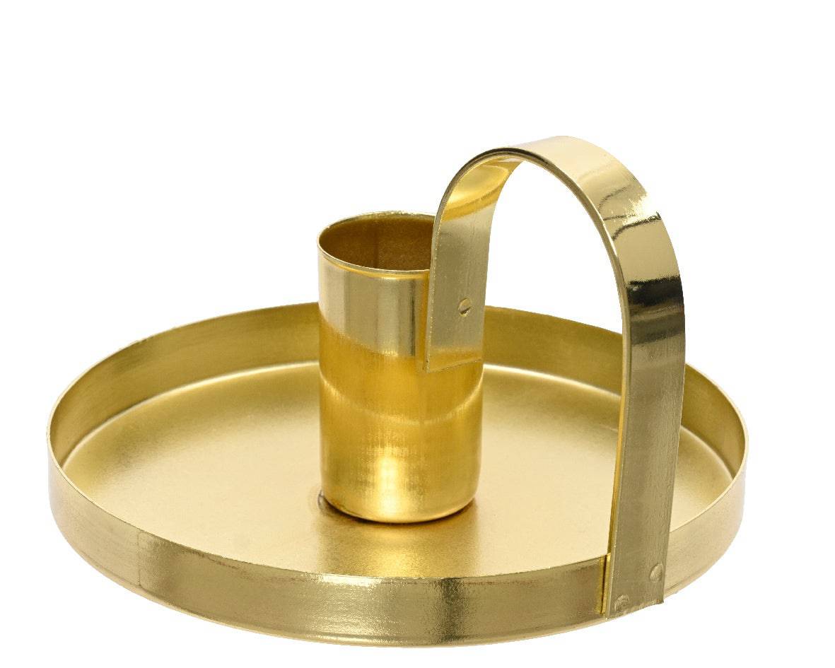 10cm Iron Gold Candleholder by Kaemingk