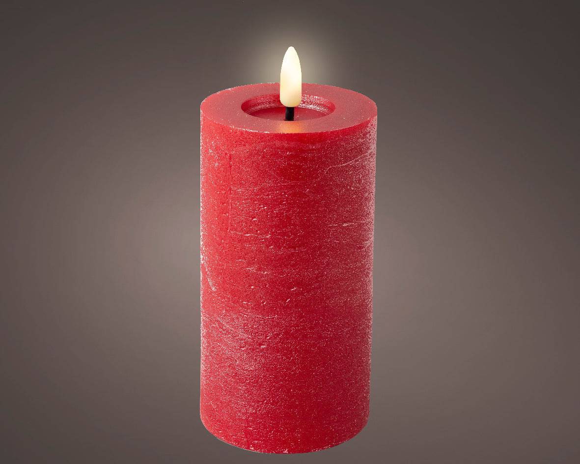 15cm LED Red Wick Candle by Lumineo