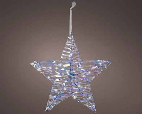 38cm Micro LED Star Decoration Light by Lumineo - Mill Race Garden Centre