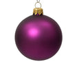 6cm Glass Matt Violet Baubles Pack of 6 by Kaemingk - Mill Race Garden Centre