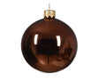 6cm Glass Shiny Espresso Baubles Pack of 6 by Kaemingk - Mill Race Garden Centre