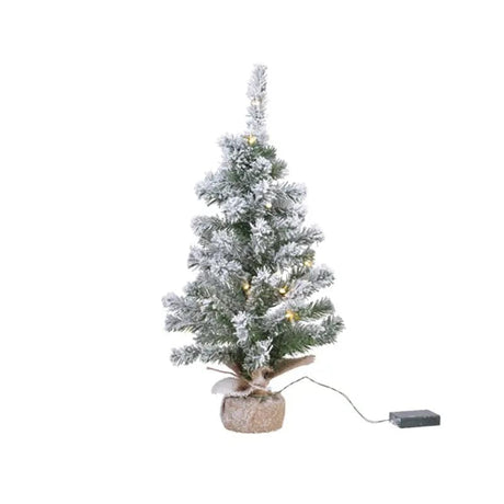 Battery Operated Snowy Imperial Mini Christmas Tree by Kaemingk - Mill Race Garden Centre