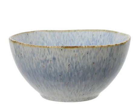 Bowl 15cm Stoneware Round Reactive Glaze Blue - Mill Race Garden Centre