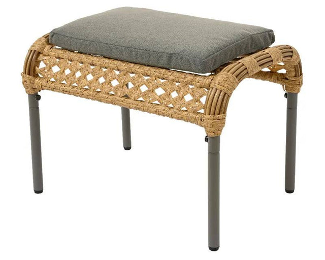 Castel Wicker Foot Stool Natural - Mill Race Garden Centre