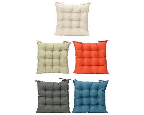 Chair Pad Recycled Polyester Solid Colour 5Col Ass 45x45cm Indoor And - Mill Race Garden Centre