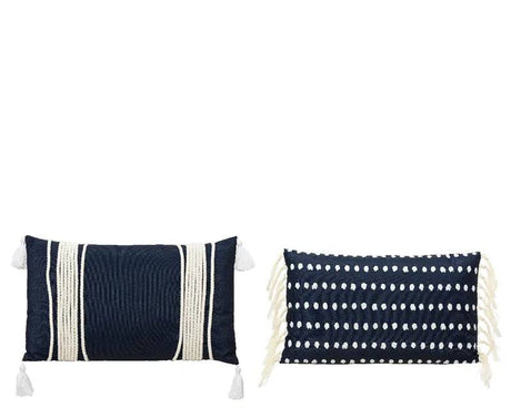 Cushion Recycled Polyester 2Ass Outdoor Blue 30x50cm - Mill Race Garden Centre