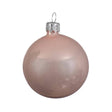 Enamel Blush Pink Glass Bauble 15cm by Kaemingk - Mill Race Garden Centre