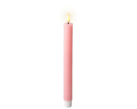 Led Dinner Candle Pink Bo Indoor 2pcs 24cm - Mill Race Garden Centre