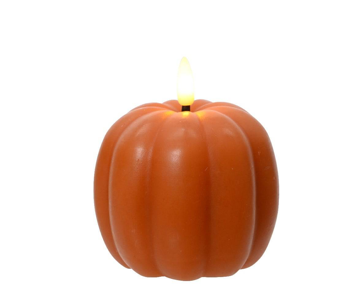 LED Orange Pumpkin Candle by Lumineo