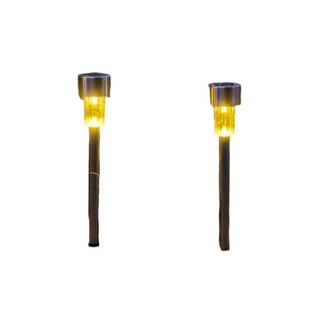 LED Solar Stainless Steel Garden Stake Light Warm White - Mill Race Garden Centre