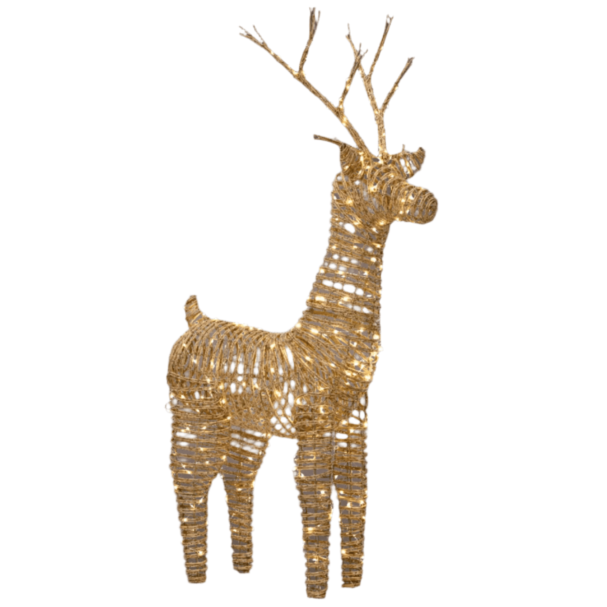 Lumineo 104cm Outdoor Warm White LED Wicker Reindeer