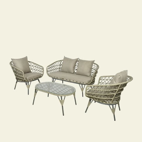 Sintra Wicker 2 Seat Sofa Set in Grey - Mill Race Garden Centre