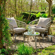 Sintra Wicker Bistro Set in Grey - Mill Race Garden Centre