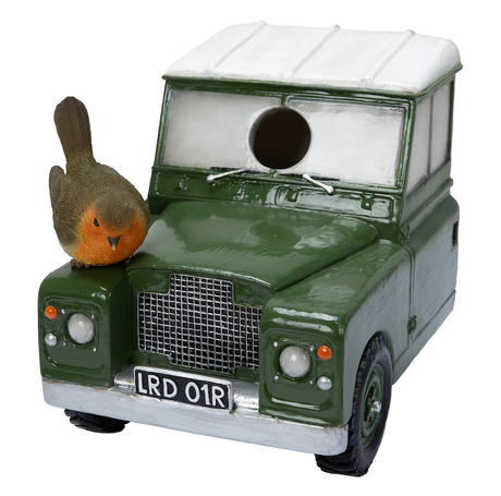 Vivid Arts Classic Defender resin birdhouse designed for wild birds, with a sturdy structure and natural finish.