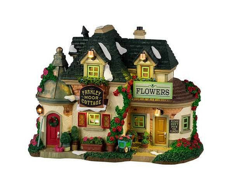 Farnley Moor Cottage Lemax Christmas Village Lighted Building - Mill Race Garden Centre