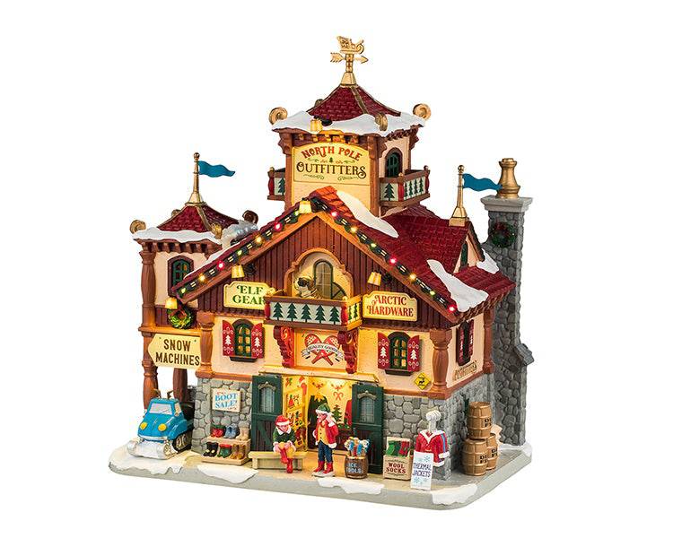 North Pole Outfitters Lemax Christmas Village Lighted Building